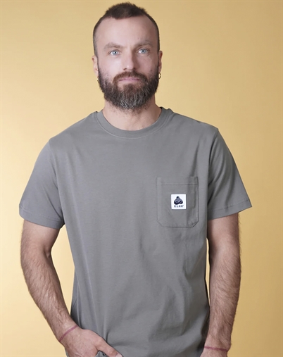 Elsk - Pocket Mens Brushed T-Shirt - Castor Gray